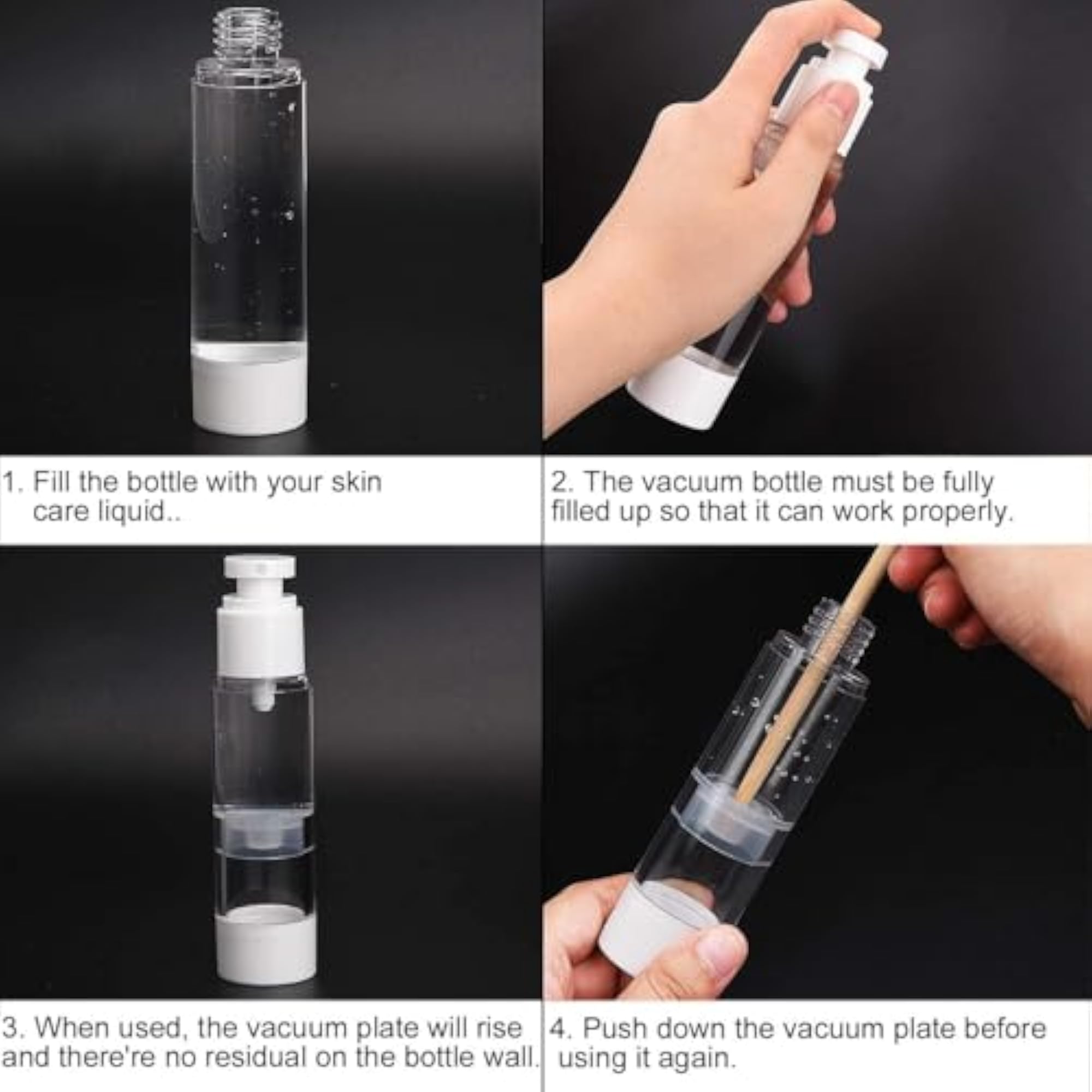 Kridix Clear Cream Empty Plastic Dispenser, 50ml